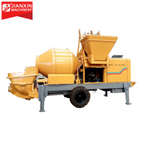 small 15m3/h trailer type diesel concrete mixing and pumping machine for sale